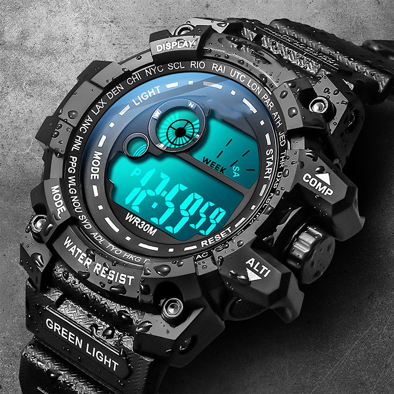 Waterproof Luminous Digital Display Watch for Men and Women - Stylish Electronic Timepiece