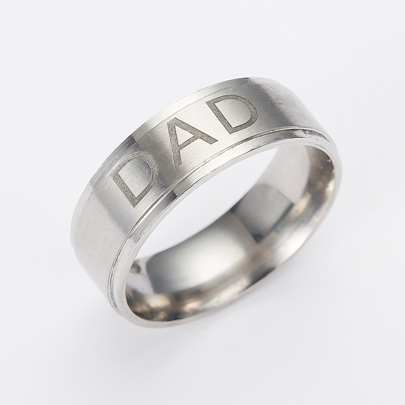 Personalized Monogram Titanium Steel Ring - Stylish Custom Jewelry