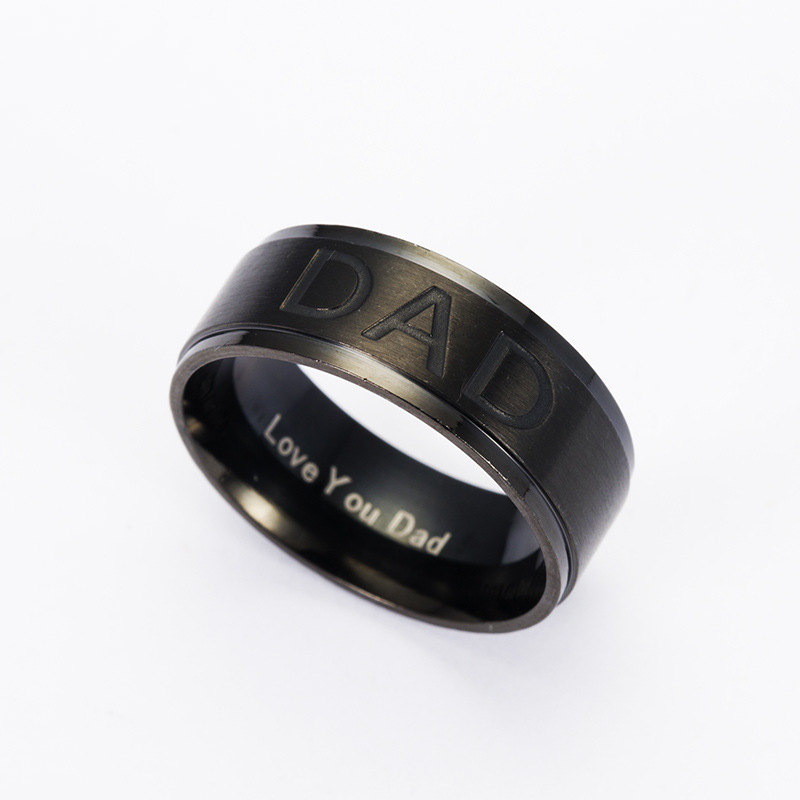 Personalized Monogram Titanium Steel Ring - Stylish Custom Jewelry - Image 3