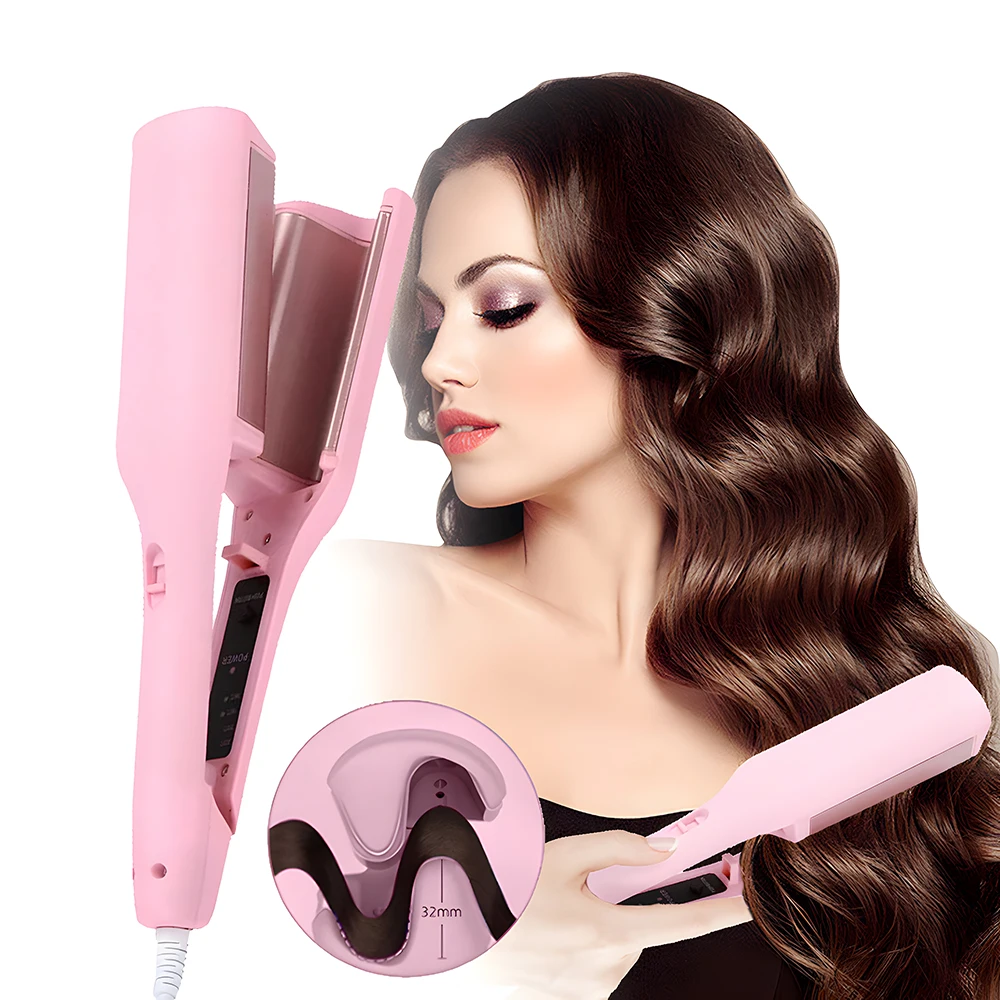 32mm Deep Wave Hair Curling Iron - Adjustable Temperature Fast Heating Crimping Styler Wand for All Hair Types - Image 11