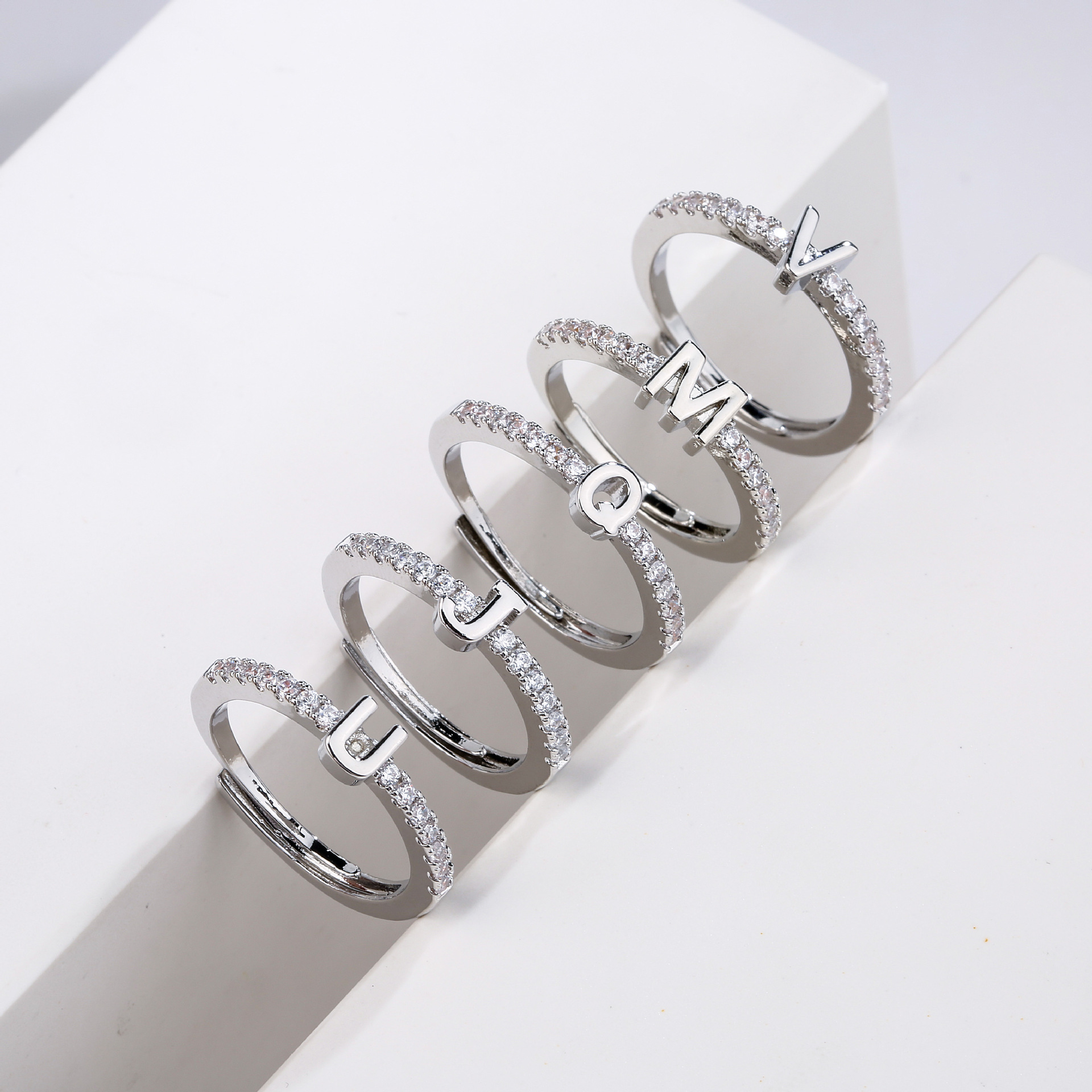 26 Zircon Alphabet Rings - Stunning Letter Jewelry for Every Occasion - Image 2
