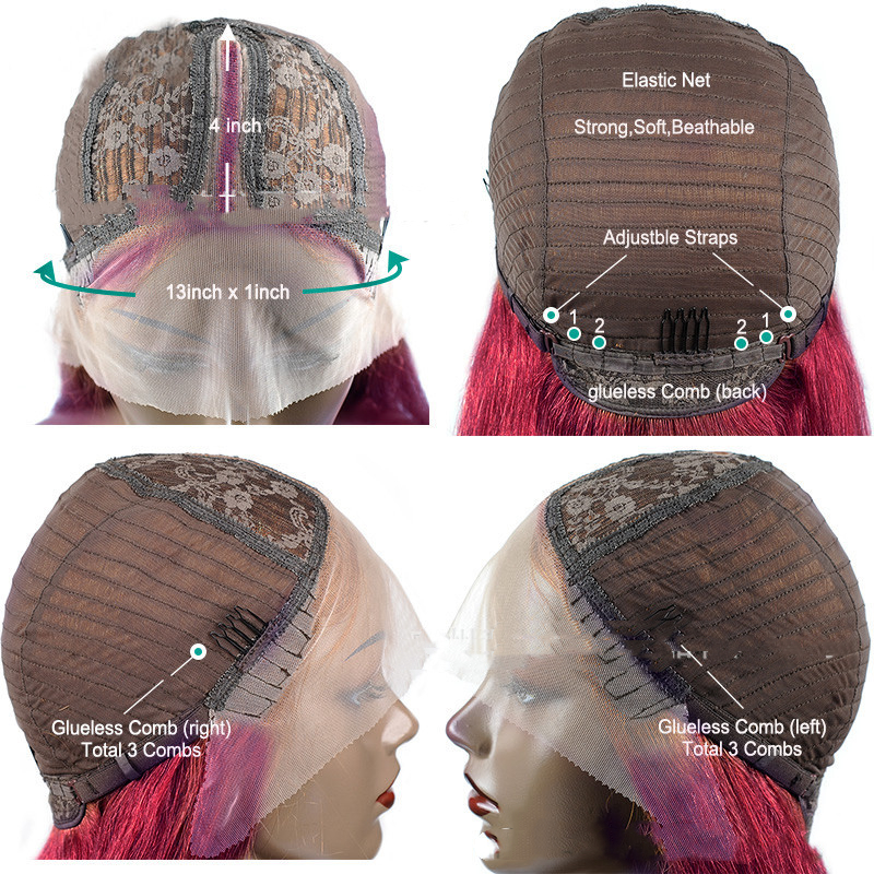 Short Straight 1B-99J Bob Human Hair Wig - Vibrant Color & Style - Image 6