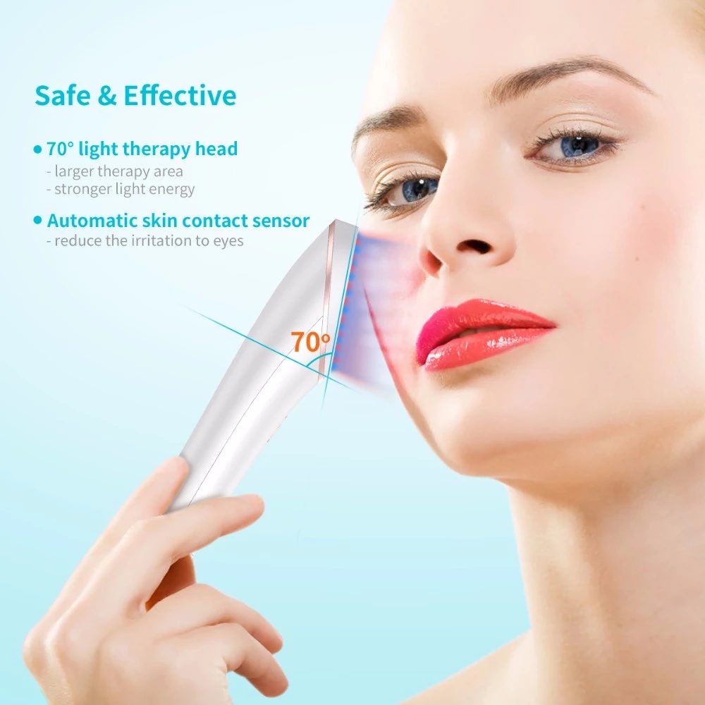 Xpreen Wireless Rechargeable Acne Light Therapy Device - Blue & Red Light Acne Clearing Eraser - Image 5