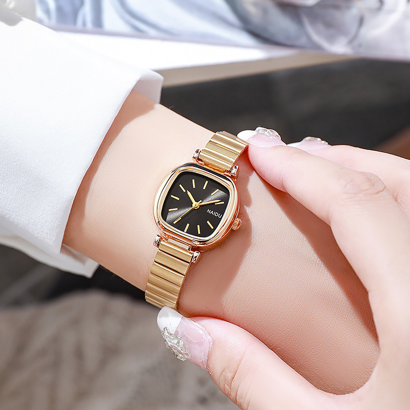 Stylish Simple Small Square Steel Watch for Ladies - New Fashion Accessory - Image 3