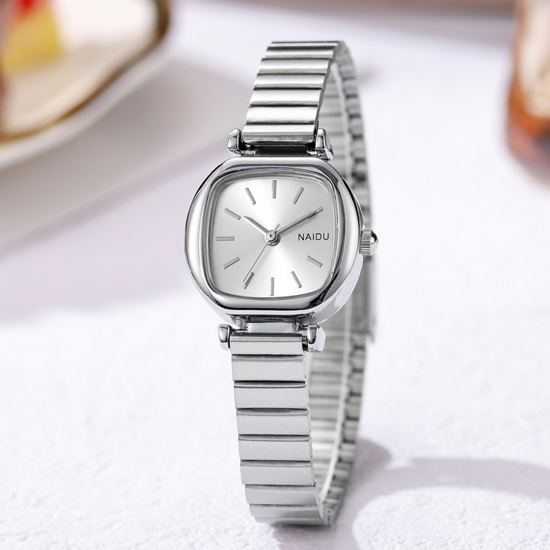 Stylish Simple Small Square Steel Watch for Ladies - New Fashion Accessory - Image 9