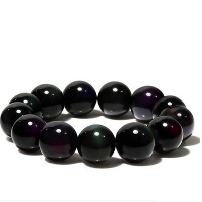 Natural Rainbow Eye Obsidian Healing Bracelet for Positive Energy