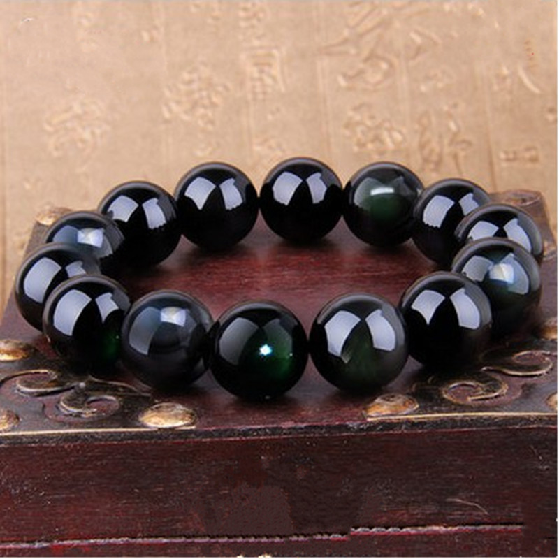 Natural Rainbow Eye Obsidian Healing Bracelet for Positive Energy - Image 2