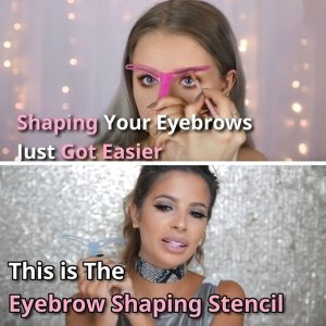 8pcs Eyebrow Stencils Kit - Reusable Eyebrow Templates with Handle in 8 Unique Styles for Perfect Shaping