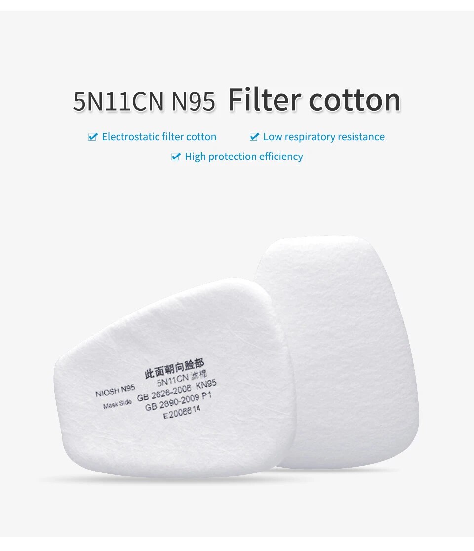 Original 6200 Reusable Half Face Respirator Gas Mask with Fog-proof Glasses for Safe Painting, Spray, and Polishing Work - Image 5