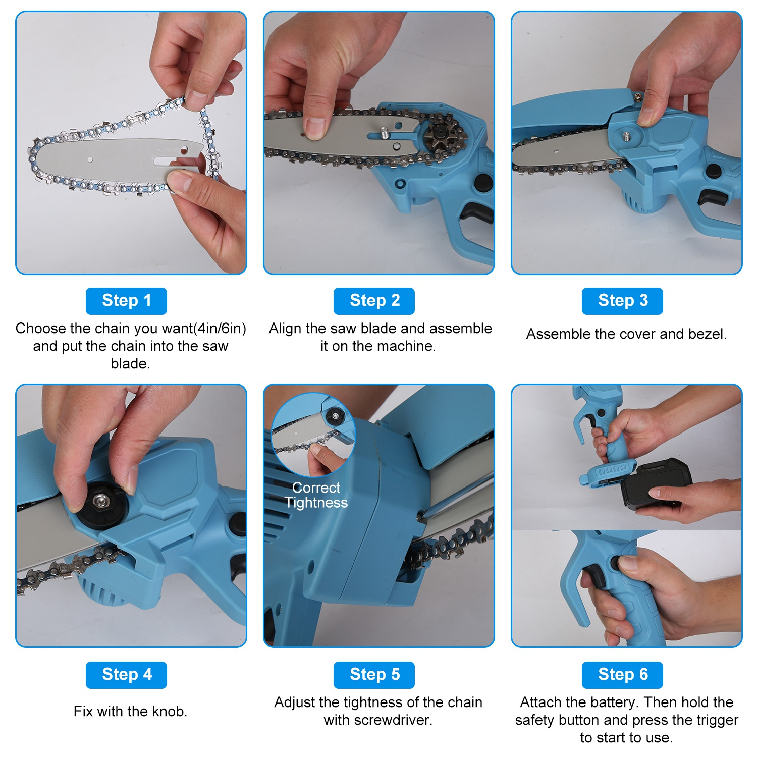 Mini 4-inch and 6-inch Chain Saws: Weekend Shipping Not Available - Image 10