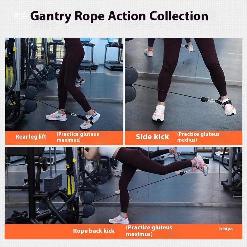 Gantry Frame Ankle Buckle Leg Strength Strap Tension Booties Rope Gear - Image 12