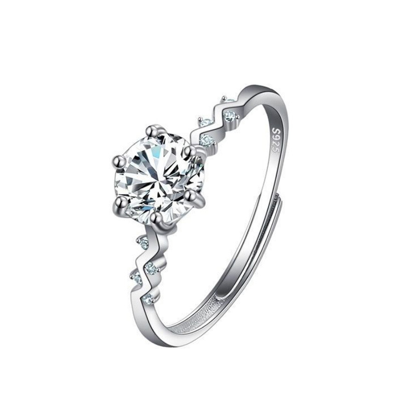 Imitation Moissan Diamond Ring for Women - Elegant Female Jewelry - Image 3