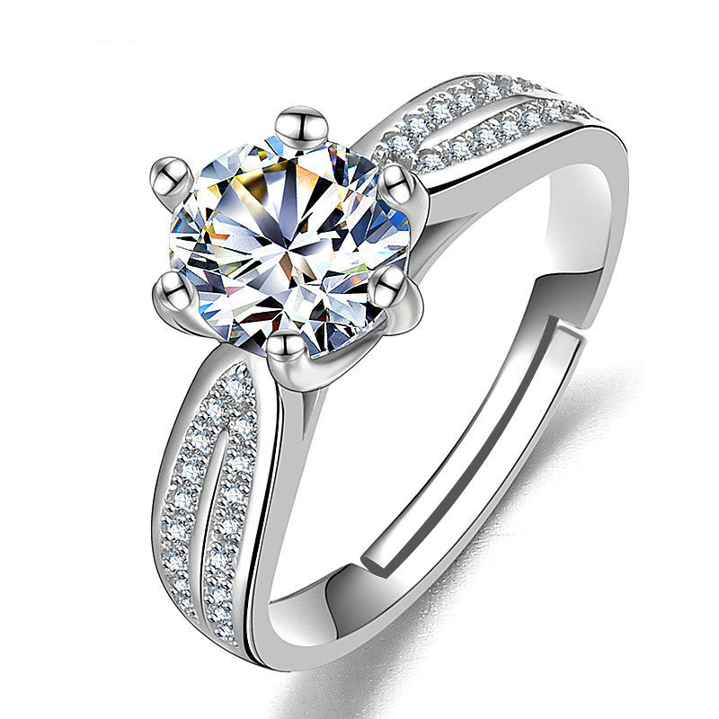 Imitation Moissan Diamond Ring for Women - Elegant Female Jewelry - Image 12
