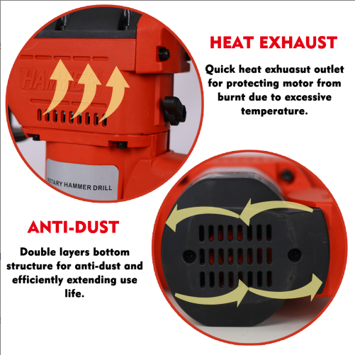 1100WSDS Rotary Hammer Drill - 3 Functionalities for Heavy-Duty Performance - Image 33