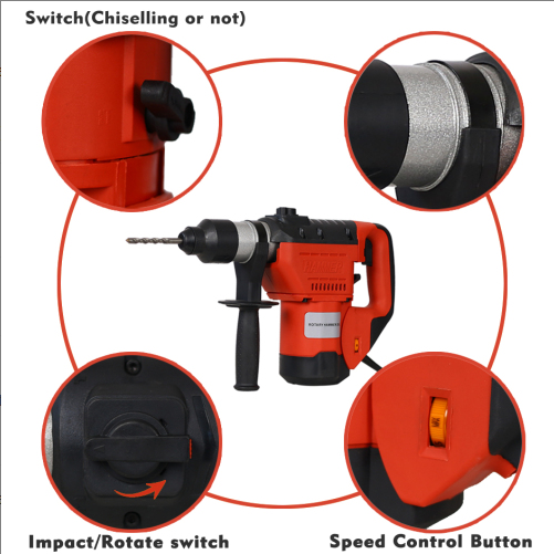 1100WSDS Rotary Hammer Drill - 3 Functionalities for Heavy-Duty Performance - Image 36