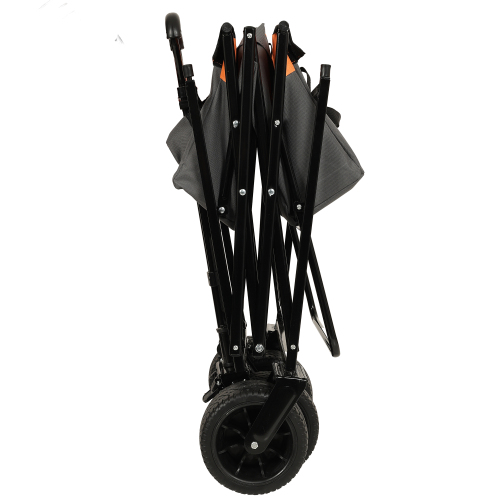 480Lbs Collapsible Wagon with Canopy - Lightweight Foldable Stroller for All-Terrain Use, Ideal for Camping, Shopping, Sports, and Garden Activities, Purple with Mosquito Net - Image 19