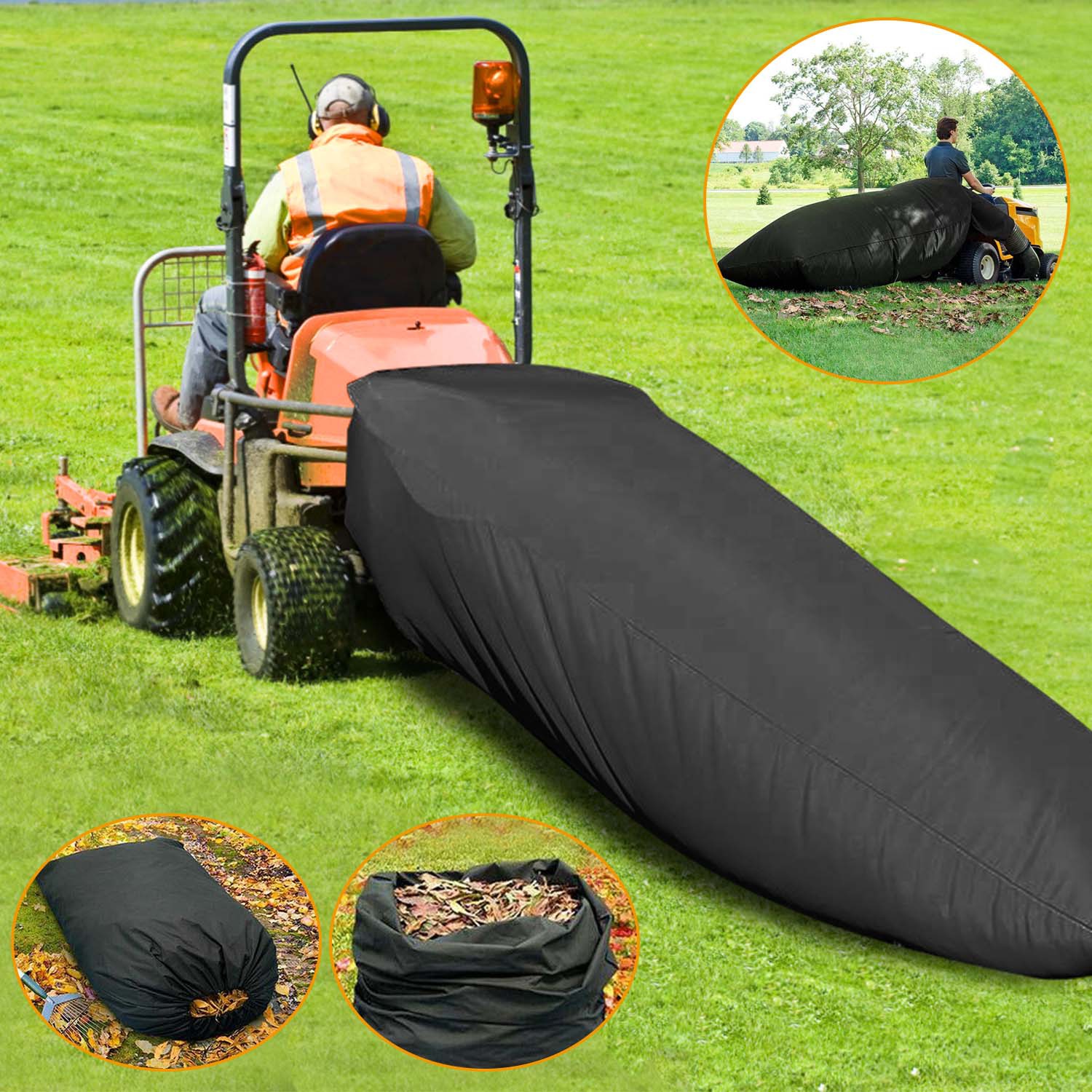 Lawn Tractor Leaf Collection Bag - Efficient Yard Cleanup Solution - Image 5