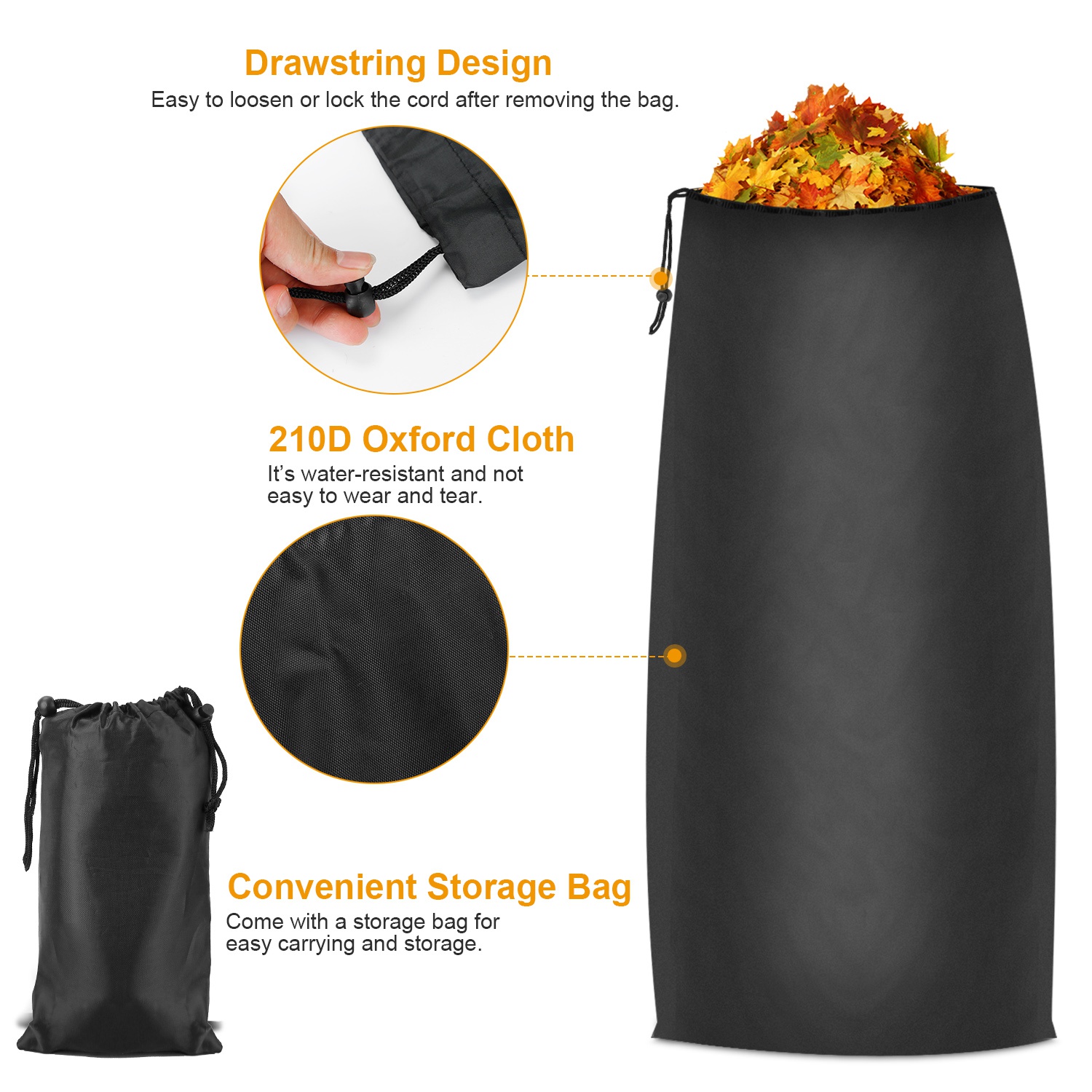 Lawn Tractor Leaf Collection Bag - Efficient Yard Cleanup Solution - Image 6