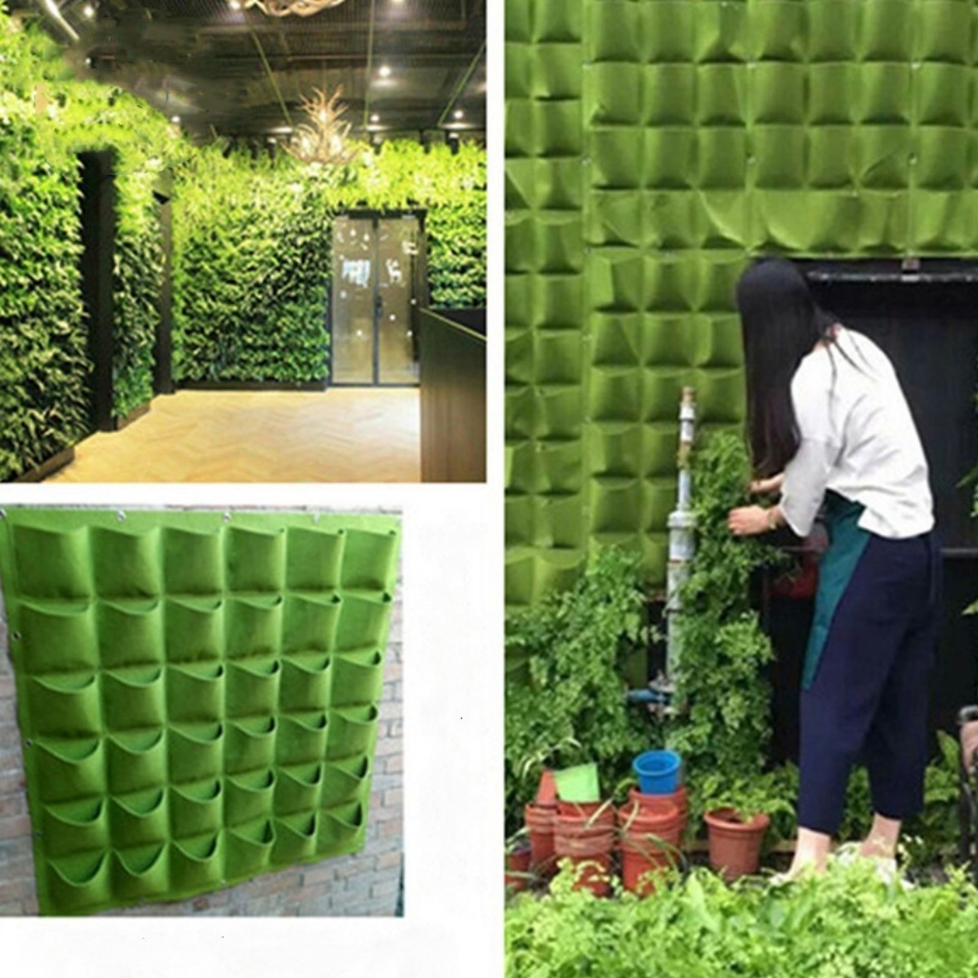 Vertical Wall-mounted Non-woven Felt Three-dimensional Planting Sack for Green Spaces