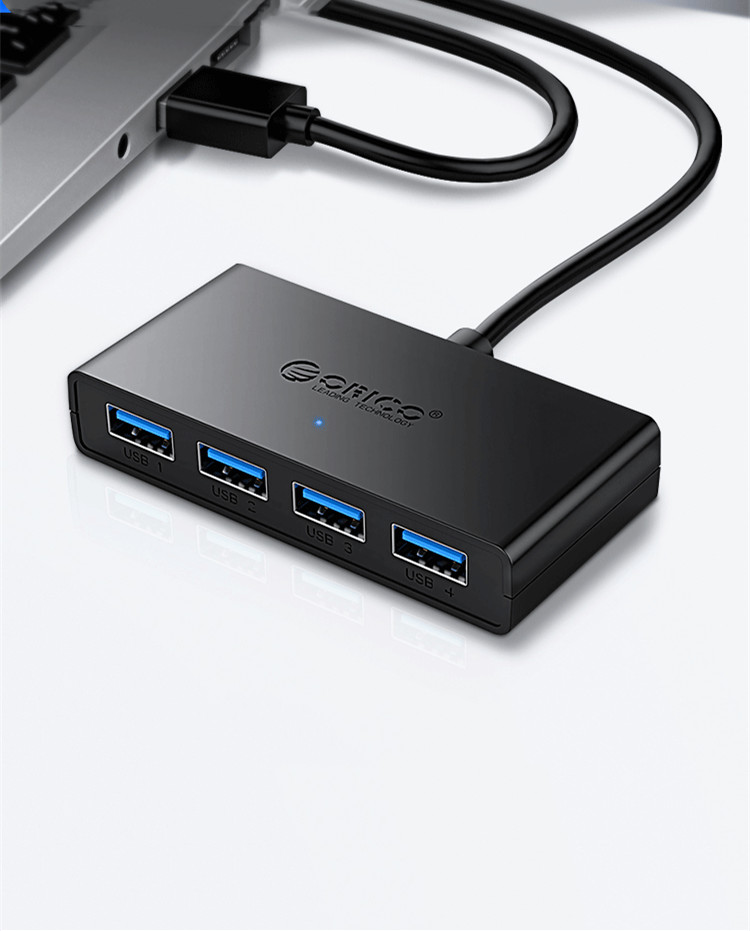 ORICO G11-H4 USB 3.0 Laptop Hub with Auxiliary Power Supply Port - HUB Extension Cable - Image 2