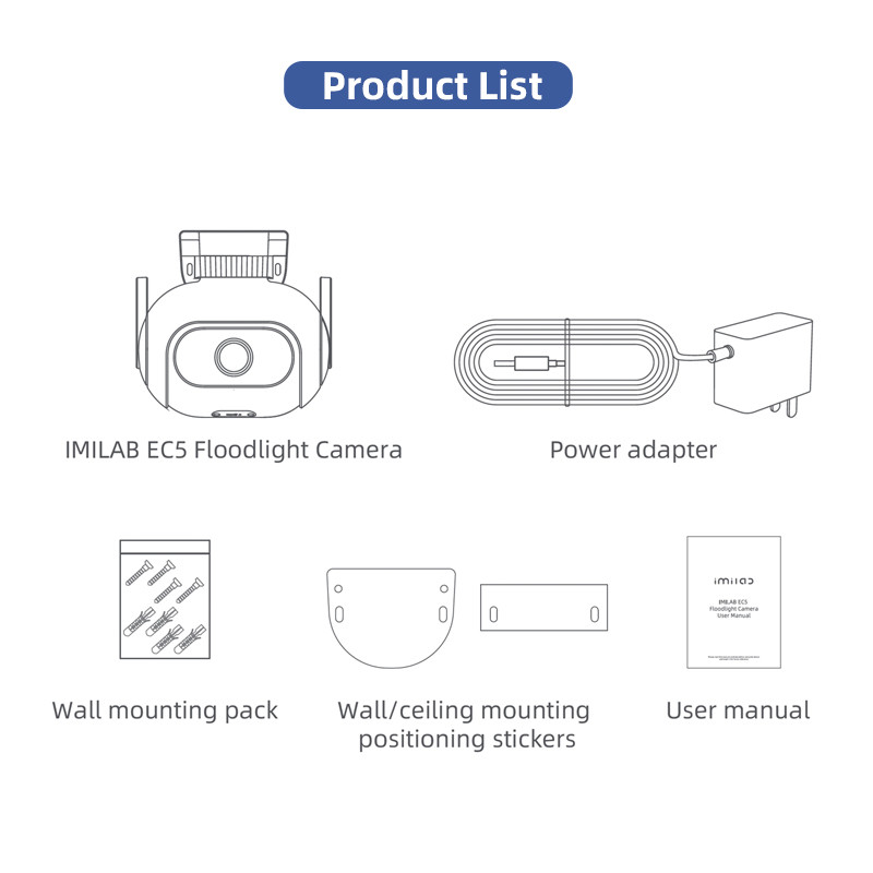 IMILAB EC5 Wifi Smart Security System Kit - Outdoor 2K Video Surveillance with Mihome App and Wireless IP Projector Camera - Image 2