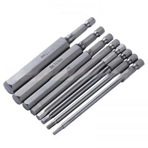 Premium Silver S2 Hexagonal Bit Set - 8-Piece Durable Tool Kit