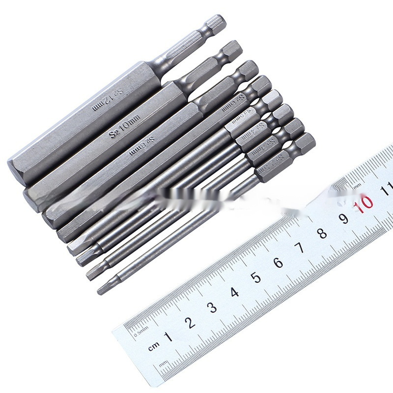 Premium Silver S2 Hexagonal Bit Set - 8-Piece Durable Tool Kit - Image 2