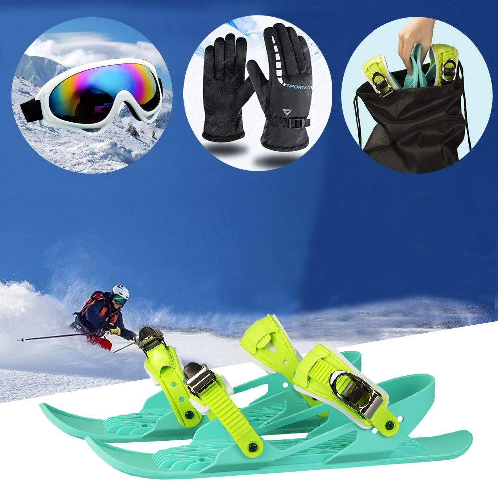 Portable Mini Ski Skates - Adjustable Short Skiboard Shoes for Snow Fun - Image 5