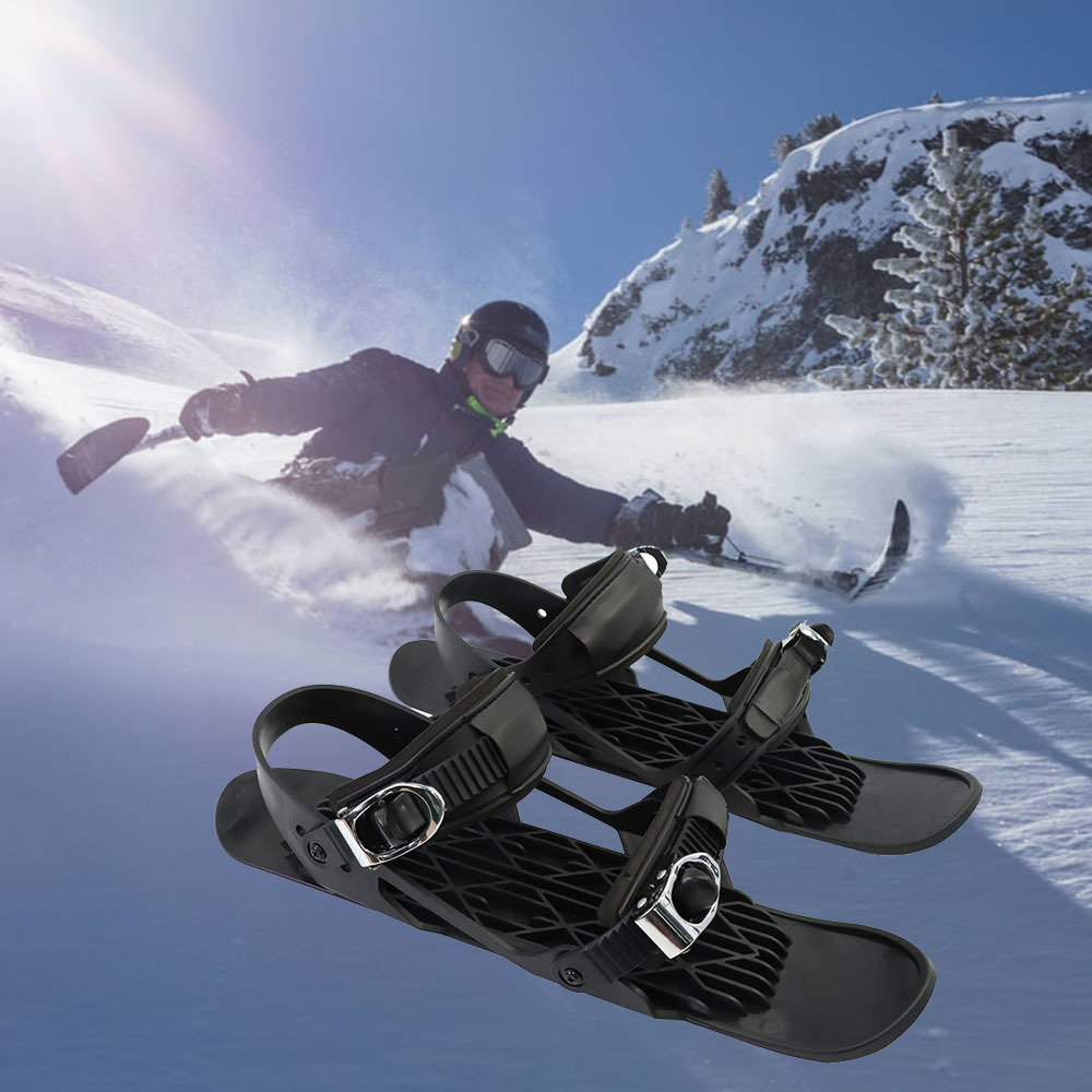 Portable Mini Ski Skates - Adjustable Short Skiboard Shoes for Snow Fun - Image 7