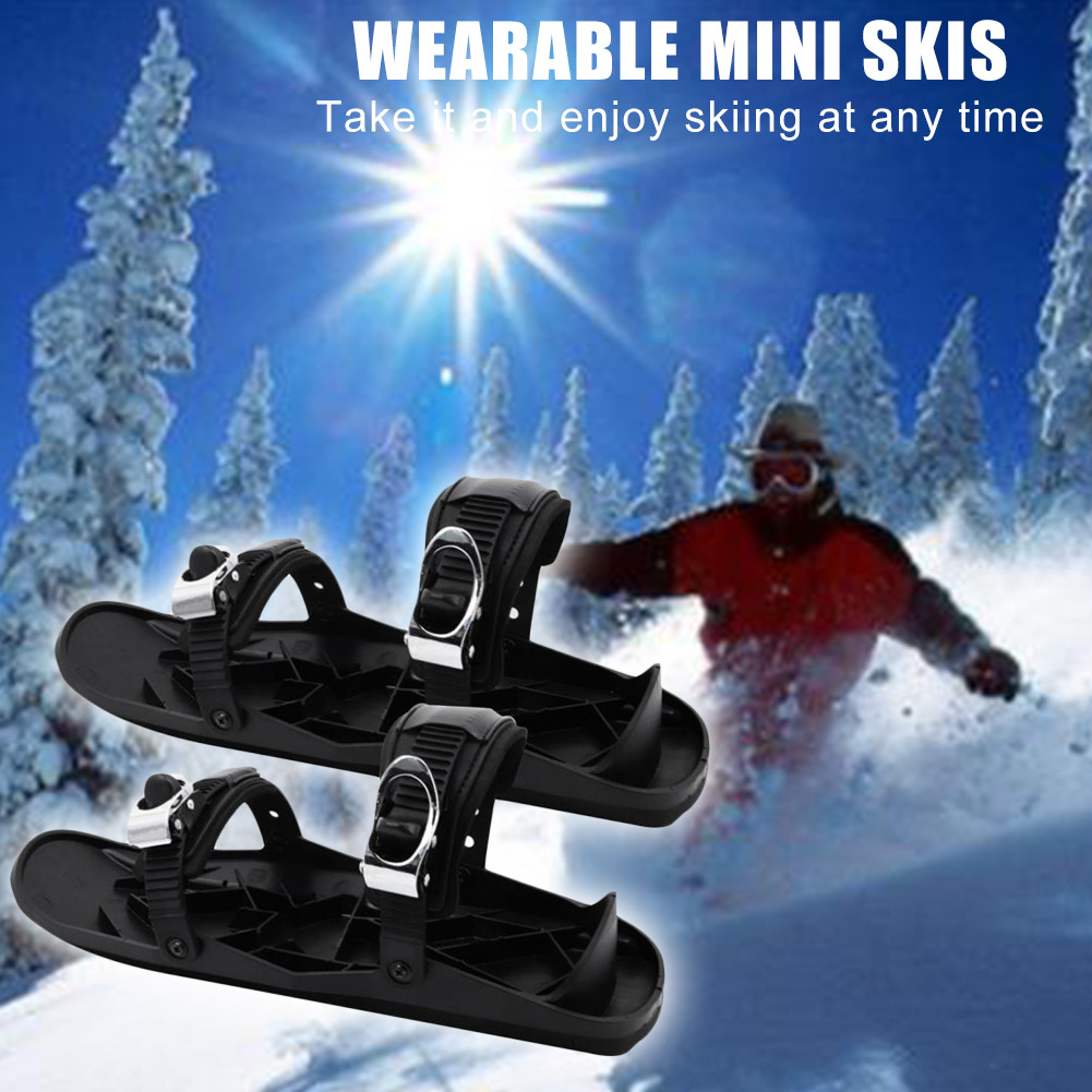 Portable Mini Ski Skates - Adjustable Short Skiboard Shoes for Snow Fun - Image 11