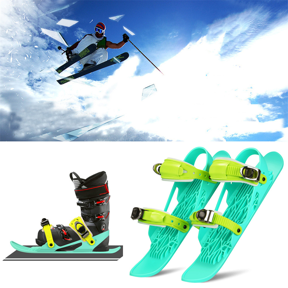 Portable Mini Ski Skates - Adjustable Short Skiboard Shoes for Snow Fun - Image 13