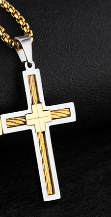 Trendy Cross Men's Necklace with Stylish Pendant for Modern Fashion - Image 7