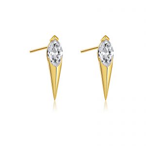 S925 Silver Vintage Rivet Stud Earrings - Geometric Niche Design