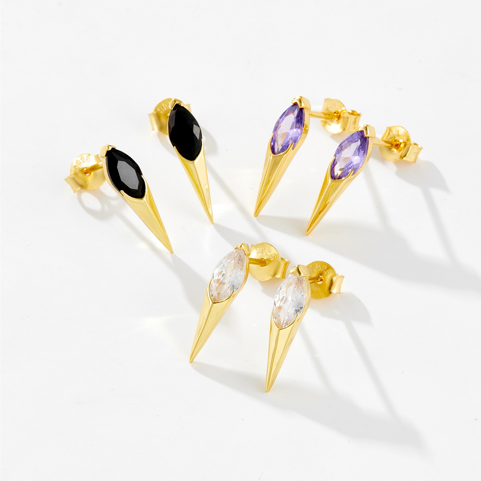 S925 Silver Vintage Rivet Stud Earrings - Geometric Niche Design - Image 7