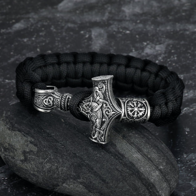 Asgard Paracord Mjolnir Bracelet - Handcrafted Norse Inspired Accessory
