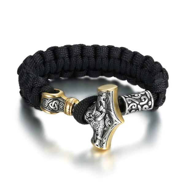Asgard Paracord Mjolnir Bracelet - Handcrafted Norse Inspired Accessory - Image 2