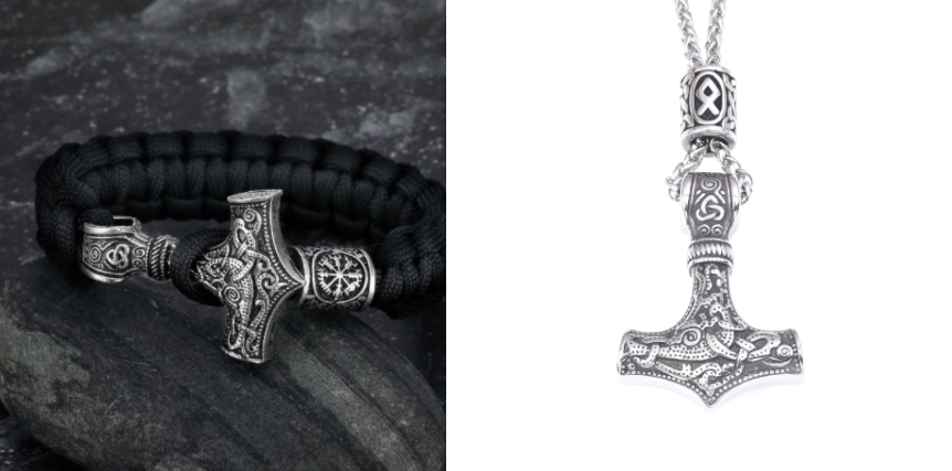 Asgard Paracord Mjolnir Bracelet - Handcrafted Norse Inspired Accessory - Image 3