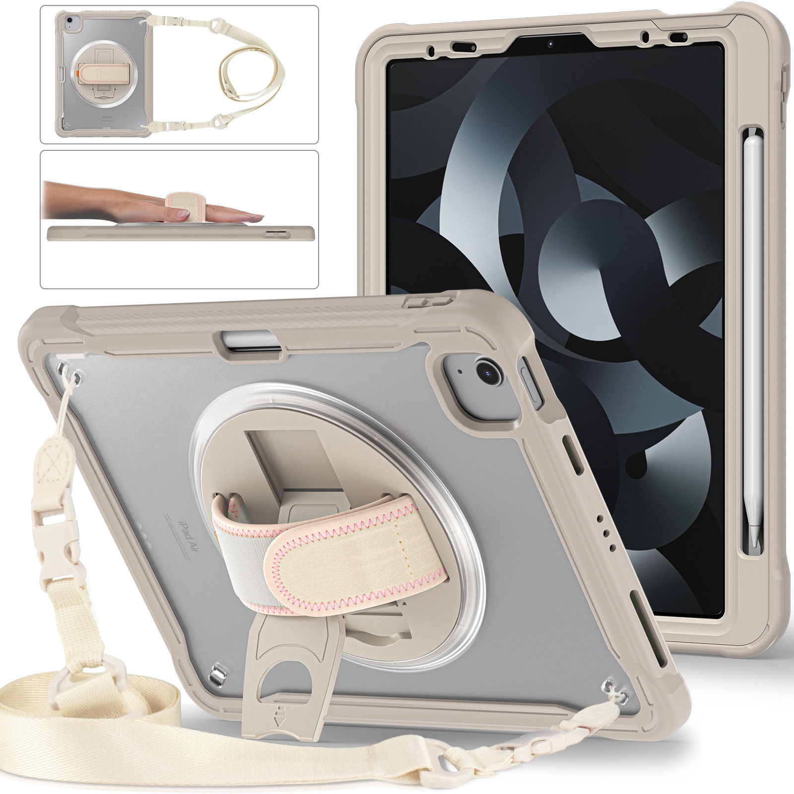 Versatile iPad Mini 6 Tablet Case with 8.3-Inch Rotating Stand