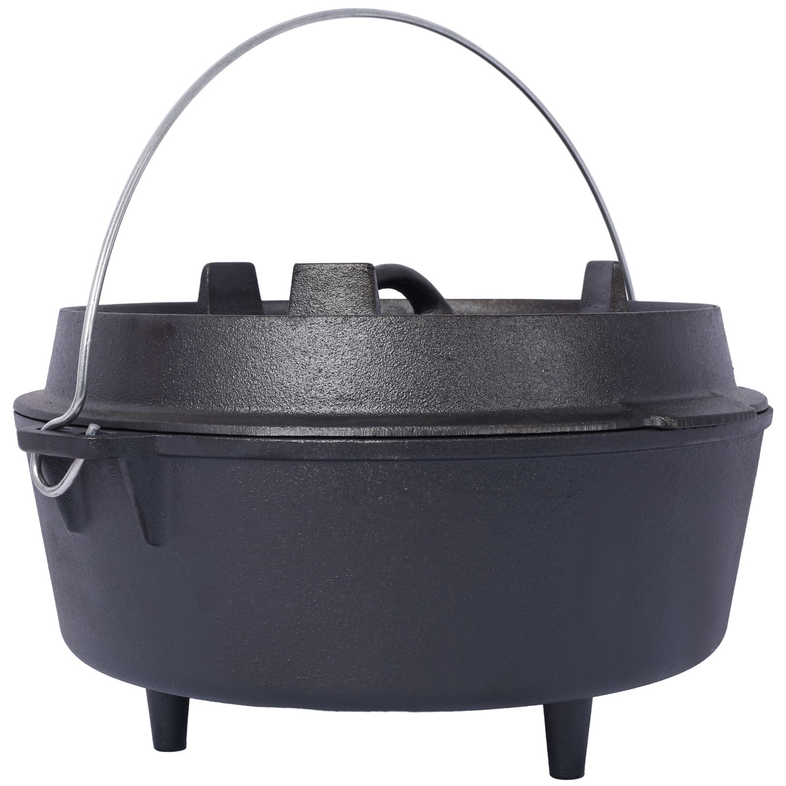 Outdoor Camping Deep Pot for Fireplace Cooking, Barbecue Baking & Campfire with Sturdy Leg Base - Image 5