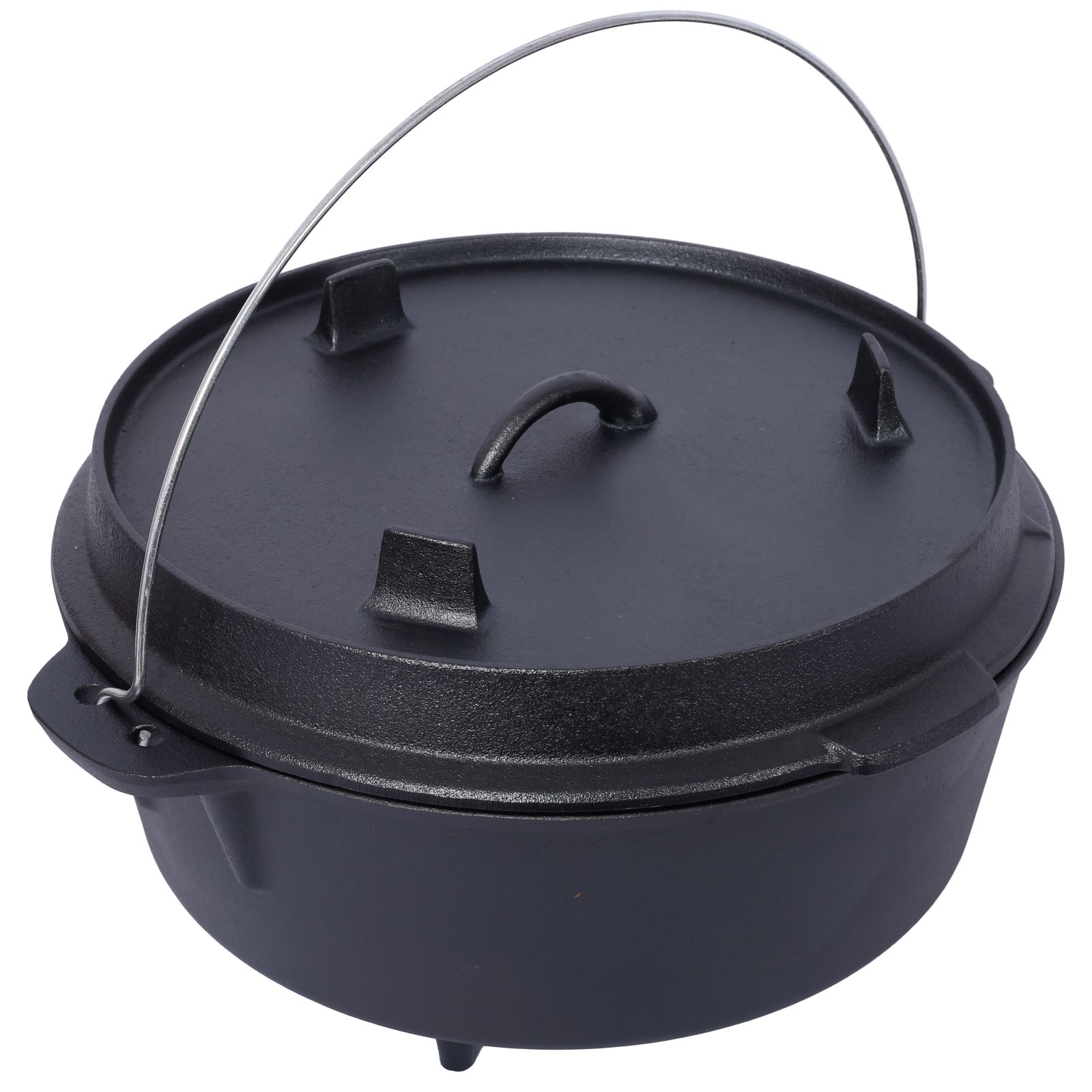 Outdoor Camping Deep Pot for Fireplace Cooking, Barbecue Baking & Campfire with Sturdy Leg Base - Image 8