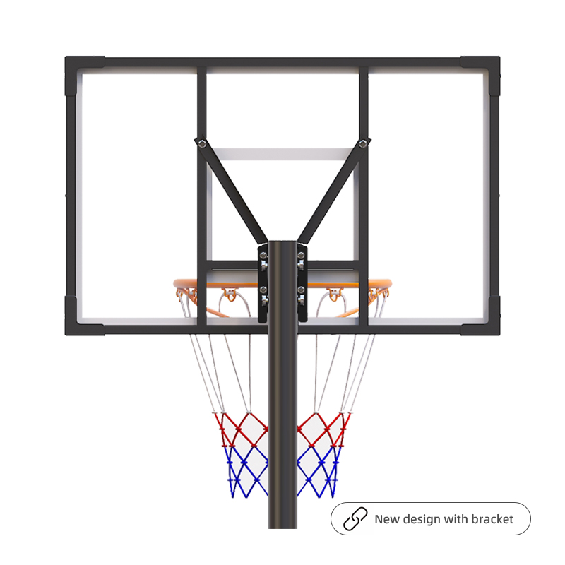 TotheCORE Adjustable Portable Basketball Stand 5.25-8.53 Ft Hoop & Goal with PC Backplate, Large Base, and Wheels - Image 6