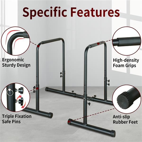 Heavy Duty Adjustable Power Tower Pull Up Rod Stand for Multi-Functional Fitness Training Equipment - Image 8