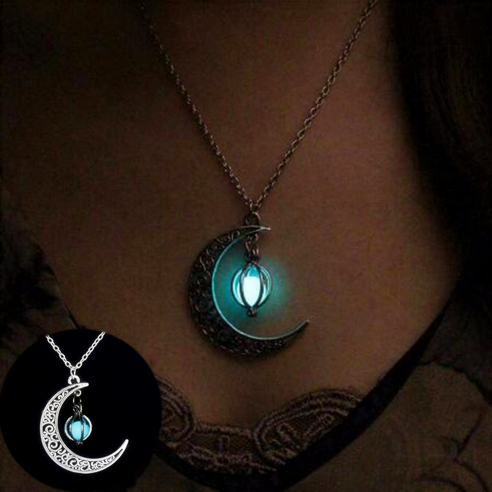 Fashion Moon Luminous Pendant Necklace - Natural Glowing Stone Healing Jewelry Gift for Women - Image 4
