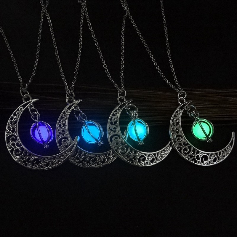 Fashion Moon Luminous Pendant Necklace - Natural Glowing Stone Healing Jewelry Gift for Women - Image 11