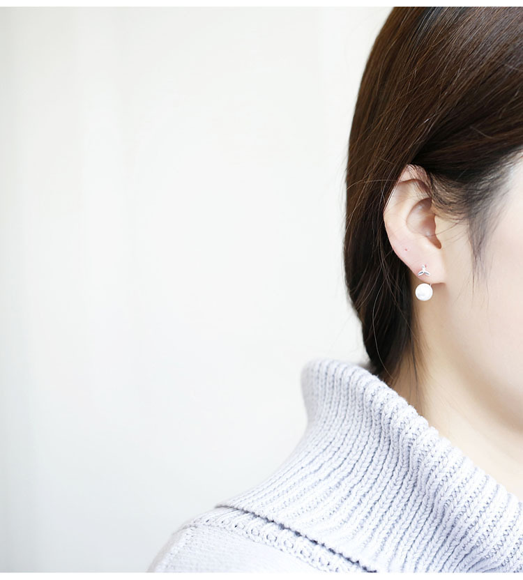 925 Sterling Silver Stylish Grass-Shape Earstuds for Trendy Elegance - Image 3