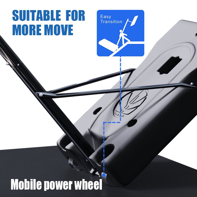 TotheCORE Adjustable Portable Basketball Hoop 7.55-10.00 Ft with PC Backplate, Large Base & Wheels - Perfect for Any Game!