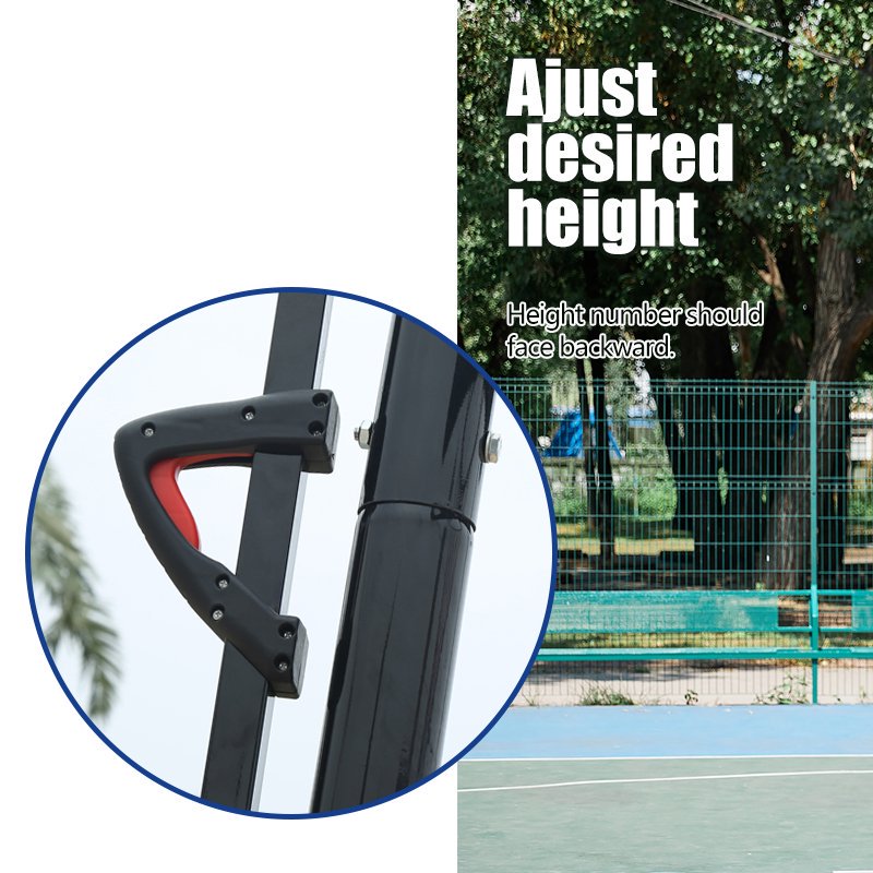 TotheCORE Adjustable Portable Basketball Hoop 7.55-10.00 Ft with PC Backplate, Large Base & Wheels - Perfect for Any Game! - Image 8