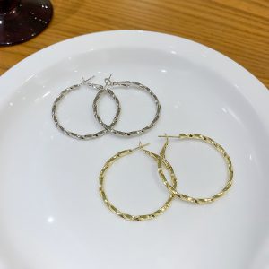 Trendy Cold Style Irregular Metal Earrings for Unique Temperament