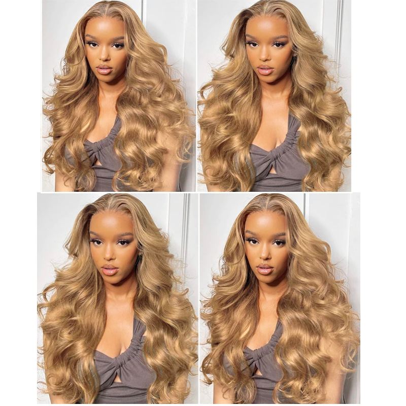 Center-Parted Bangs Long Curly Hair Full-Head Wig - Chemical Fiber Quality - Image 2