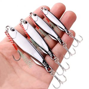 15g Silvery Metal Jig Lure for Sea Fishing - Saltwater Bass Tackle Bait